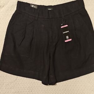 Express Black High Waist Tailored Shorts